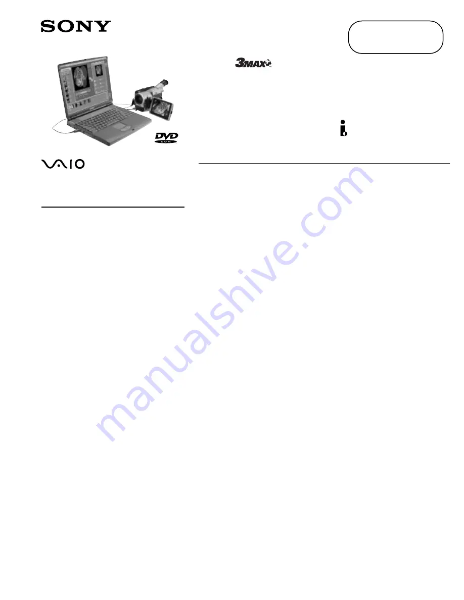 Sony VAIO PCG-F690 Specifications Download Page 1