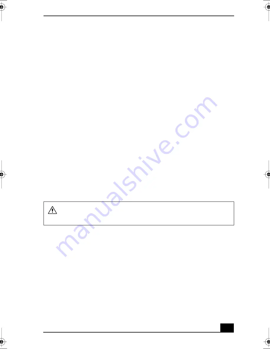 Sony VAIO PCG-FR100 Series Quick Start Manual Download Page 43