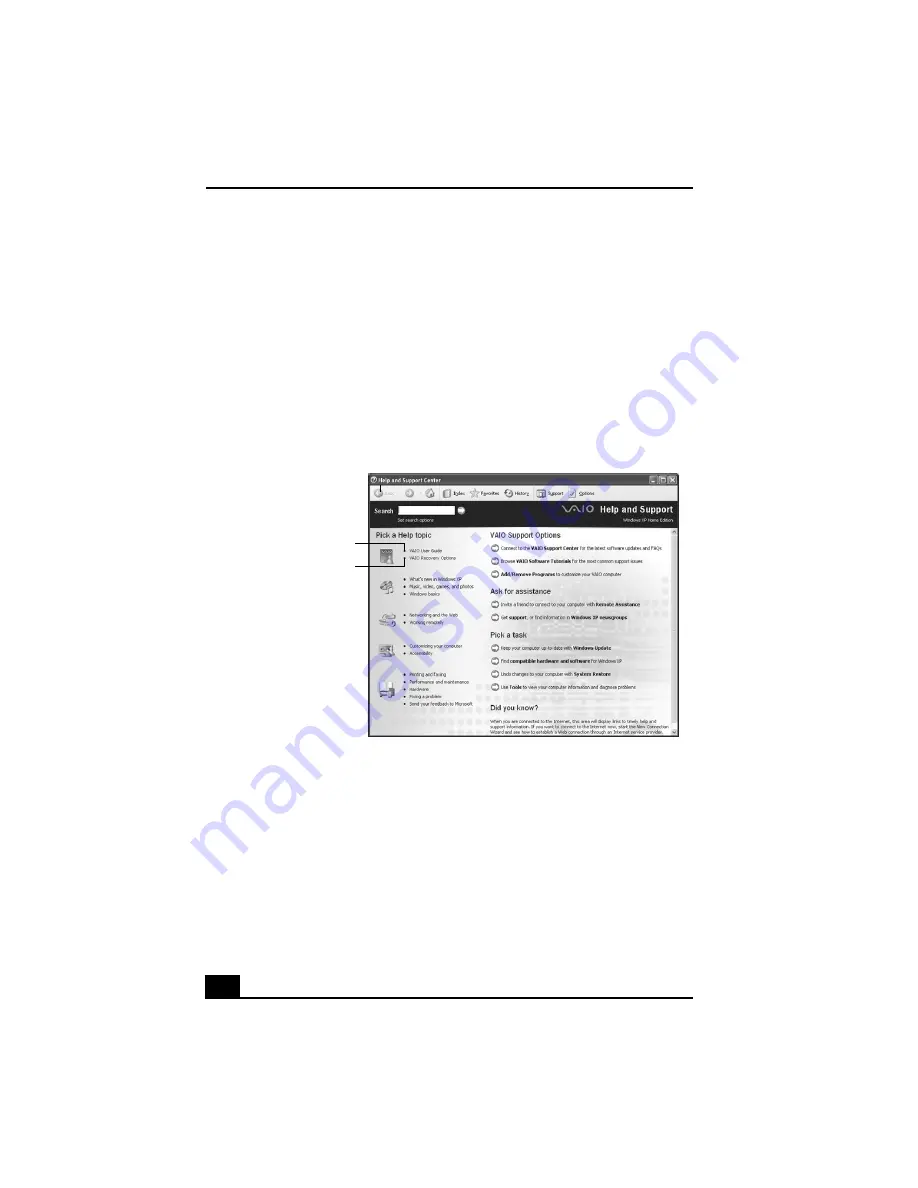 Sony VAIO PCG6C1L Quick Start Manual Download Page 30