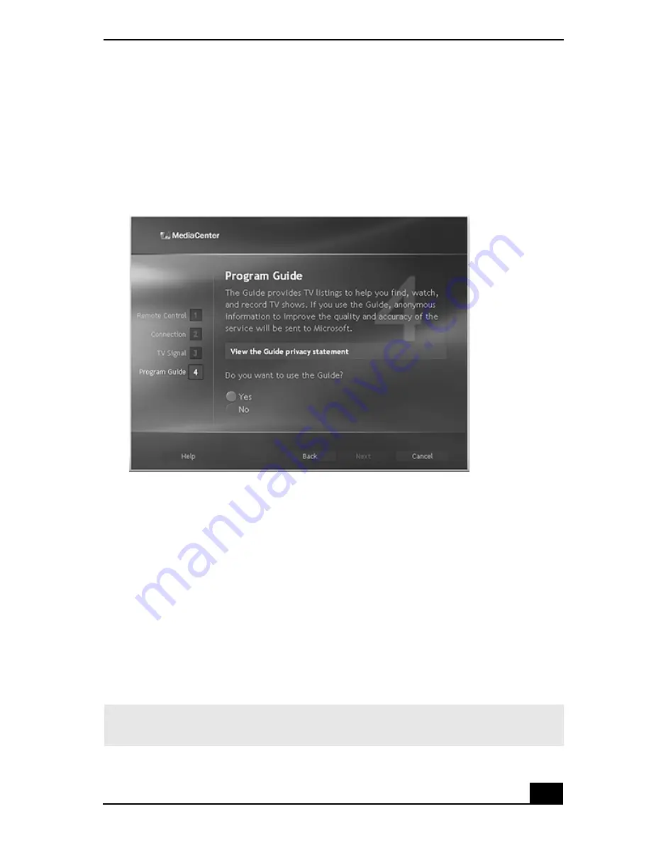 Sony VAIO VGC-RA700 Series Quick Start Manual Download Page 71