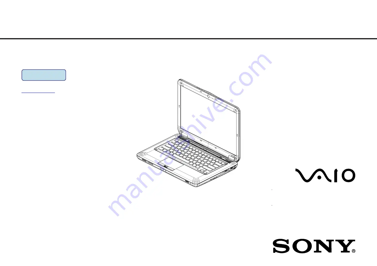 Sony VAIO VGN-CS Series Скачать руководство пользователя страница 1