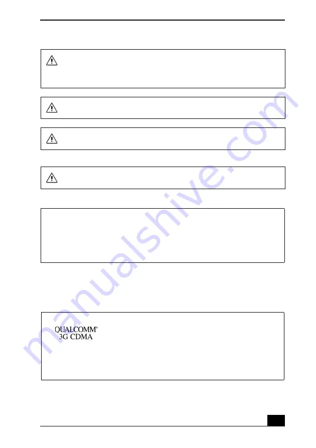 Sony Vaio VGN-TT100 Series Safety Information Manual Download Page 5