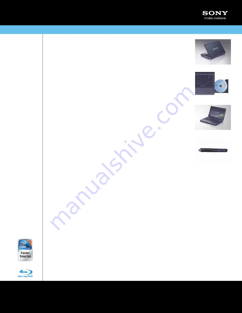 Sony VAIO VPCS13EGX Specifications Download Page 1