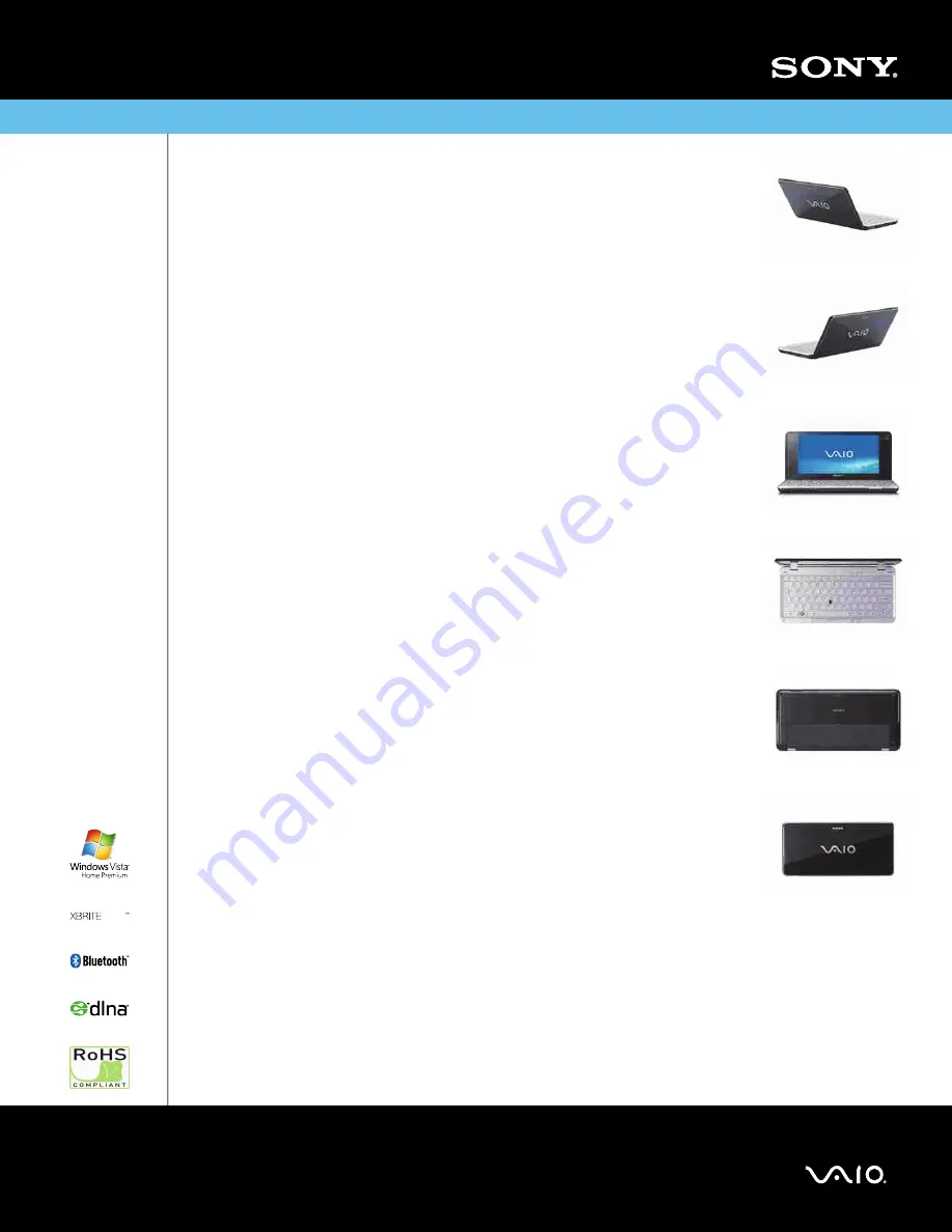 Sony VGN-P688E - VAIO P Series Quick Start Manual Download Page 1