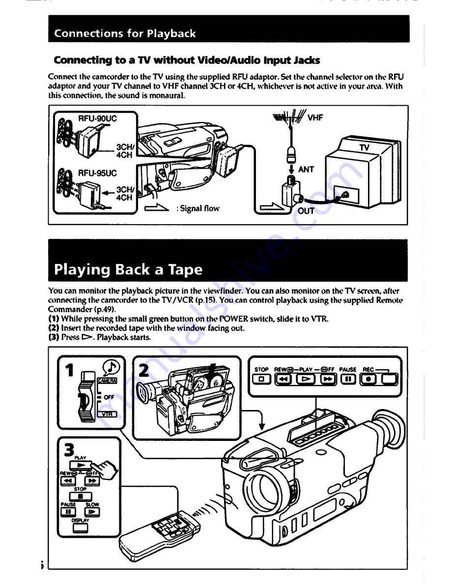 Sony video Hi8 Handycam CCD-TR400 Operation Manual Download Page 16