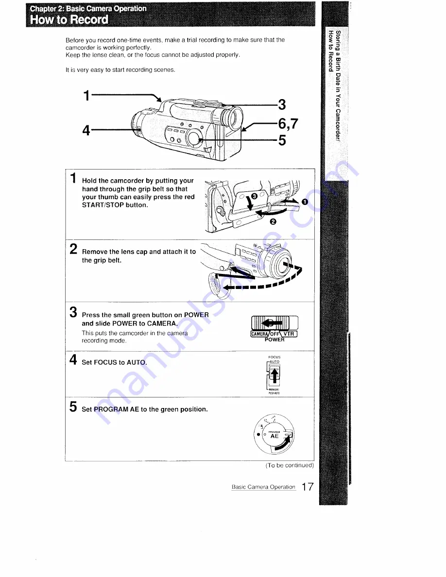 Sony Video8 Handycam CCD-FX410 Скачать руководство пользователя страница 17