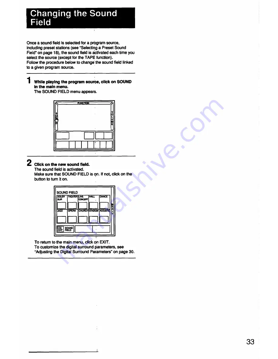 Sony Vision Touch STR-G1ES Скачать руководство пользователя страница 33