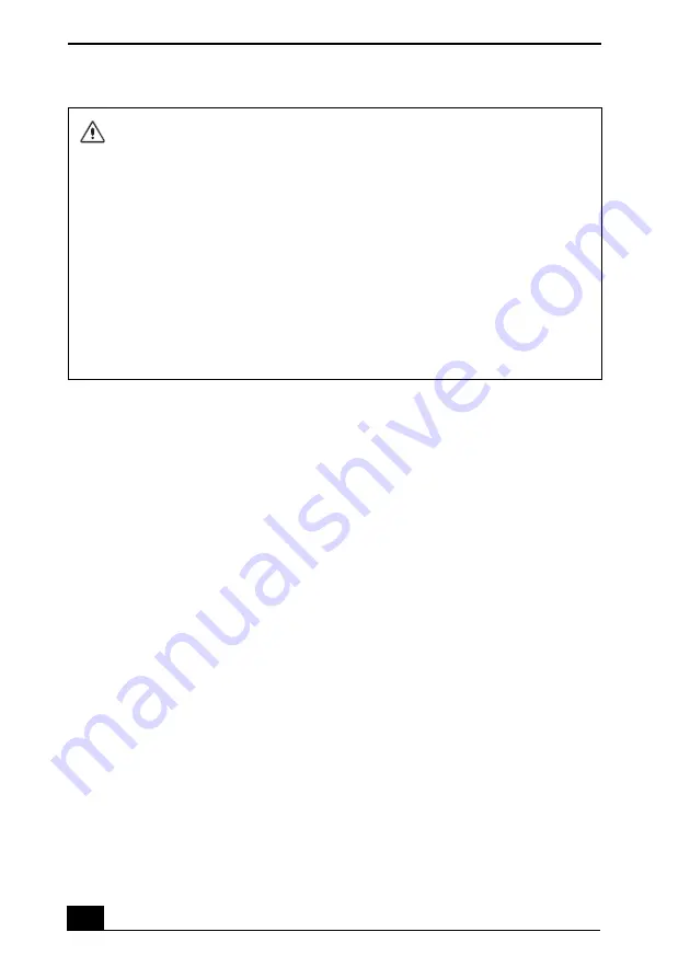 Sony VPCEB1 Series Safety Information Manual Download Page 16