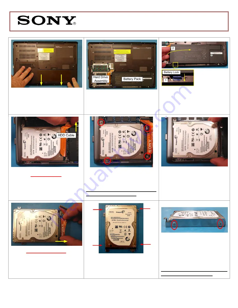 Sony VPCSB Series Replacement Instructions Download Page 2