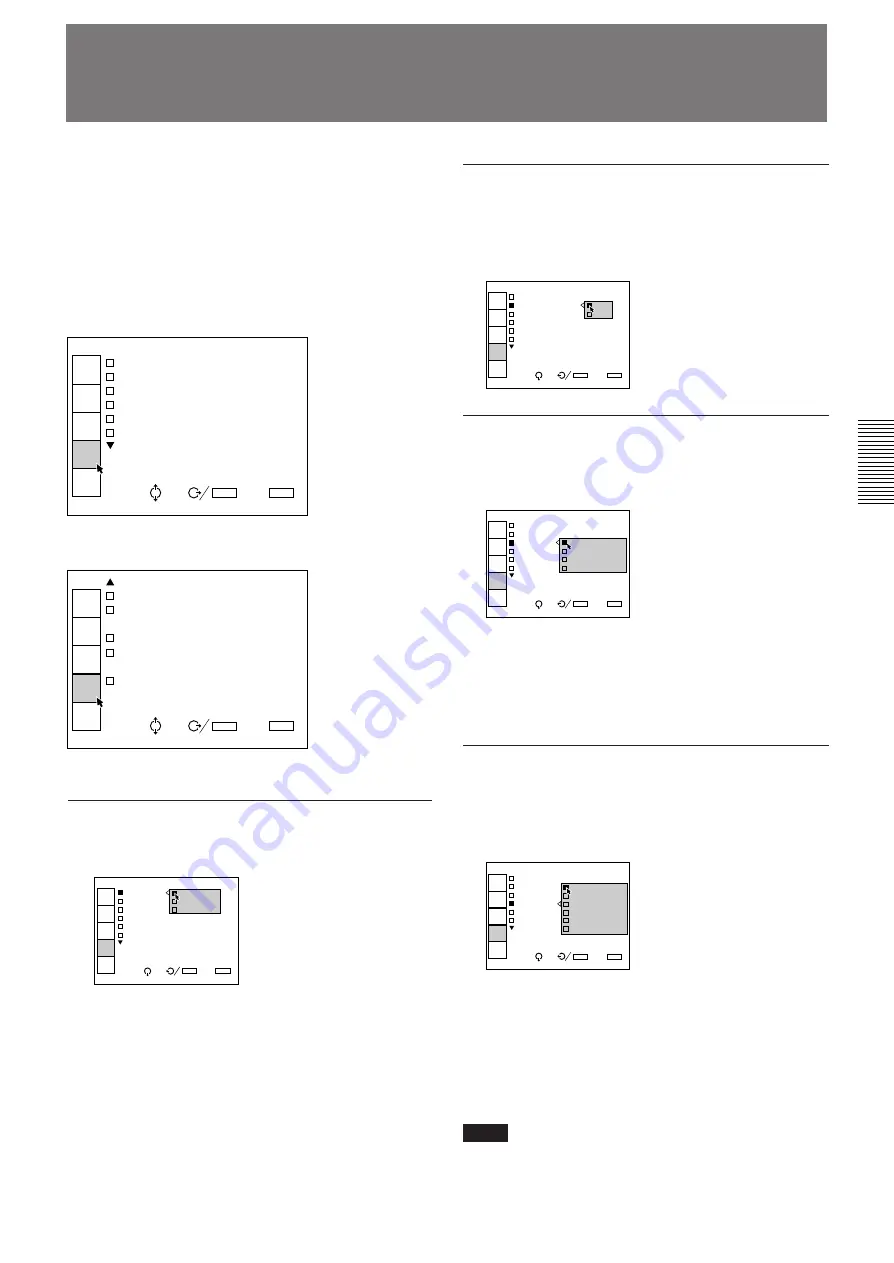 Sony VPH-D50Q Operating Instructions Manual Download Page 119