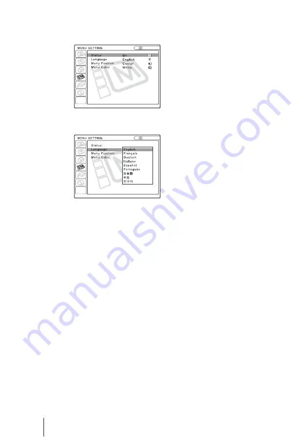 Sony VPL-CS5 Operating Instructions Manual Download Page 22