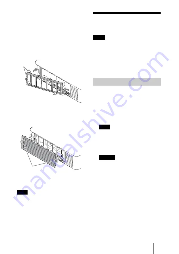 Sony VPL-FHZ58 Quick Reference Manual Download Page 49