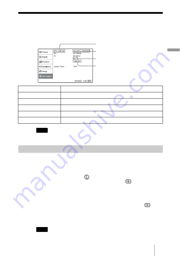 Sony VPL-V W100 Operating Instructions Manual Download Page 55