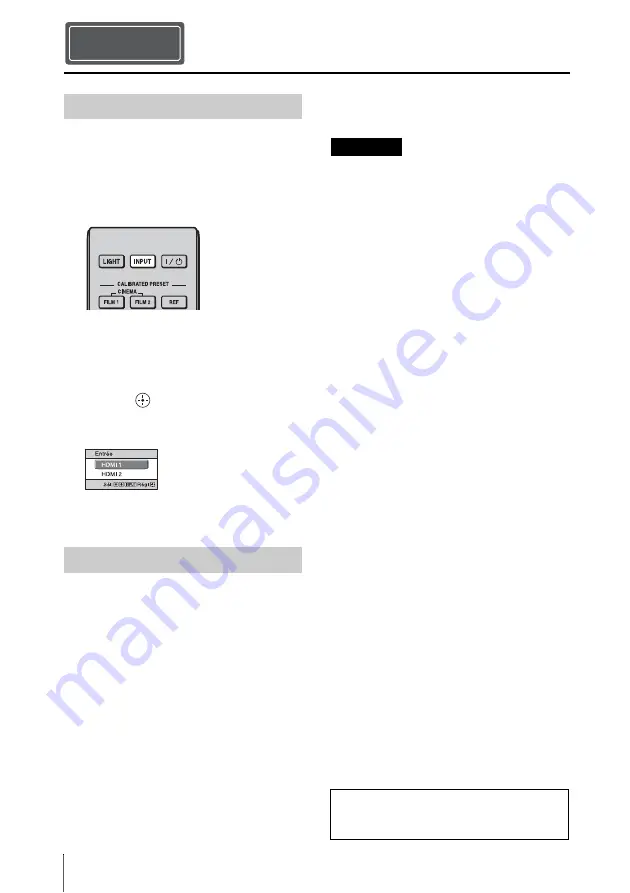 Sony VPL-VW270ES Quick Reference Manual Download Page 36