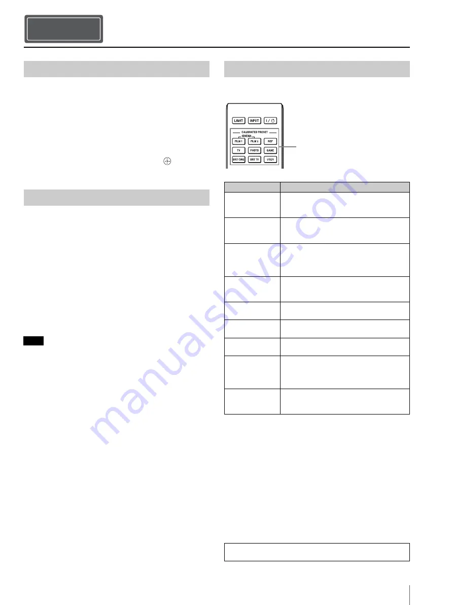 Sony VPL-VW885ES Quick Reference Manual Download Page 7