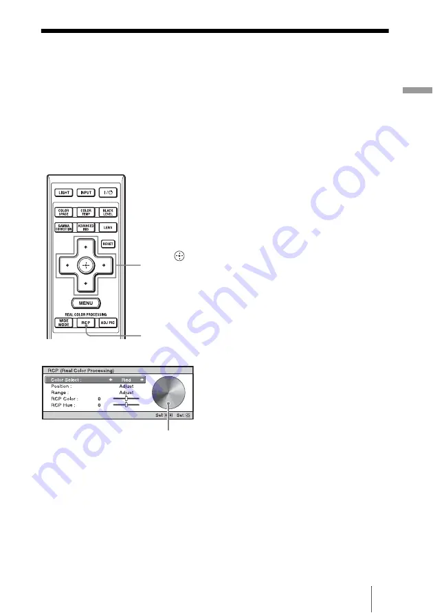 Sony VPLGH10 Operating Instructions Manual Download Page 33