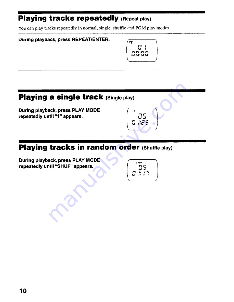 Sony Walkman D-FS601 Operating Instructions Manual Download Page 10