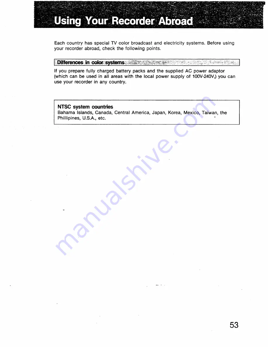 Sony Walkman GV-8 Operating Instructions Manual Download Page 53