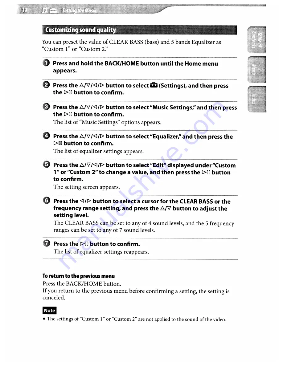 Sony Walkman NWZ-A815 Operation Manual Download Page 39