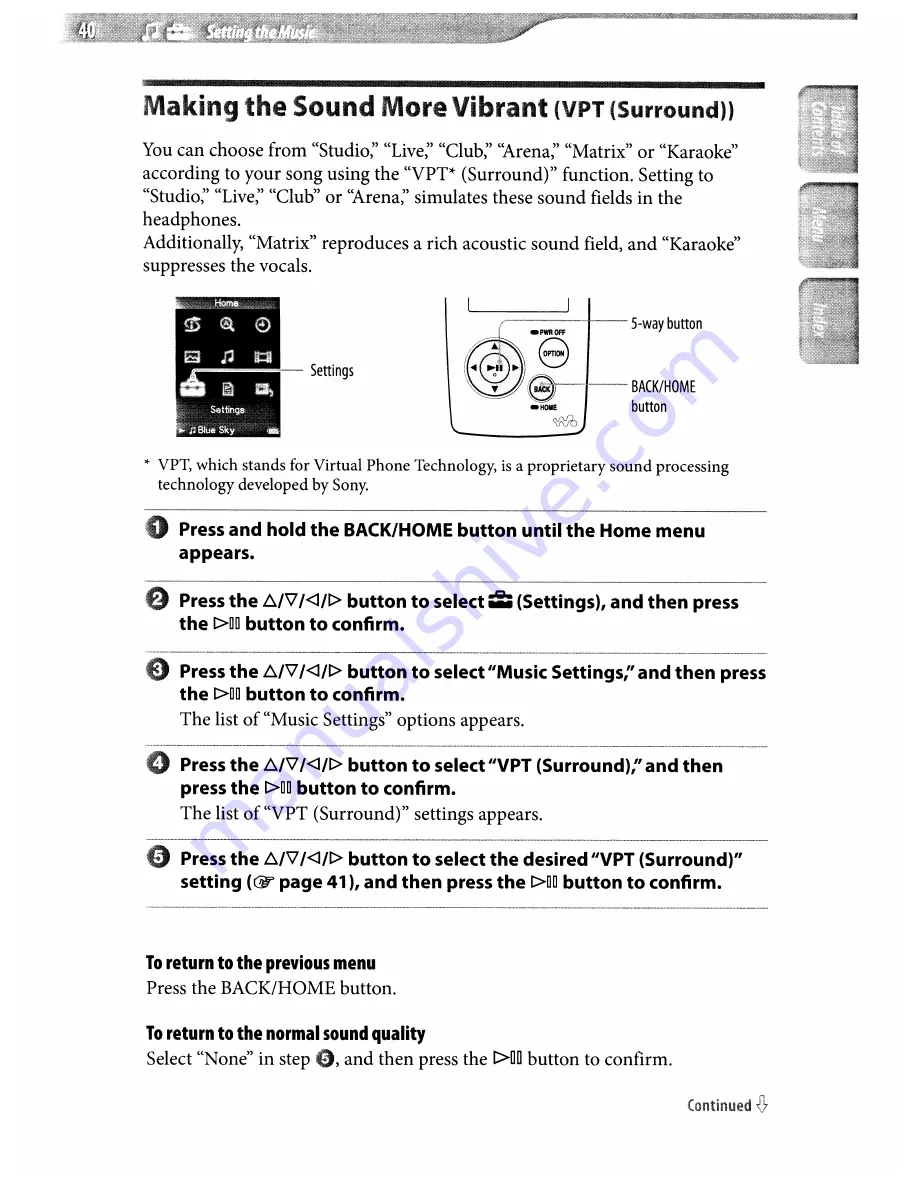 Sony Walkman NWZ-A815 Operation Manual Download Page 40