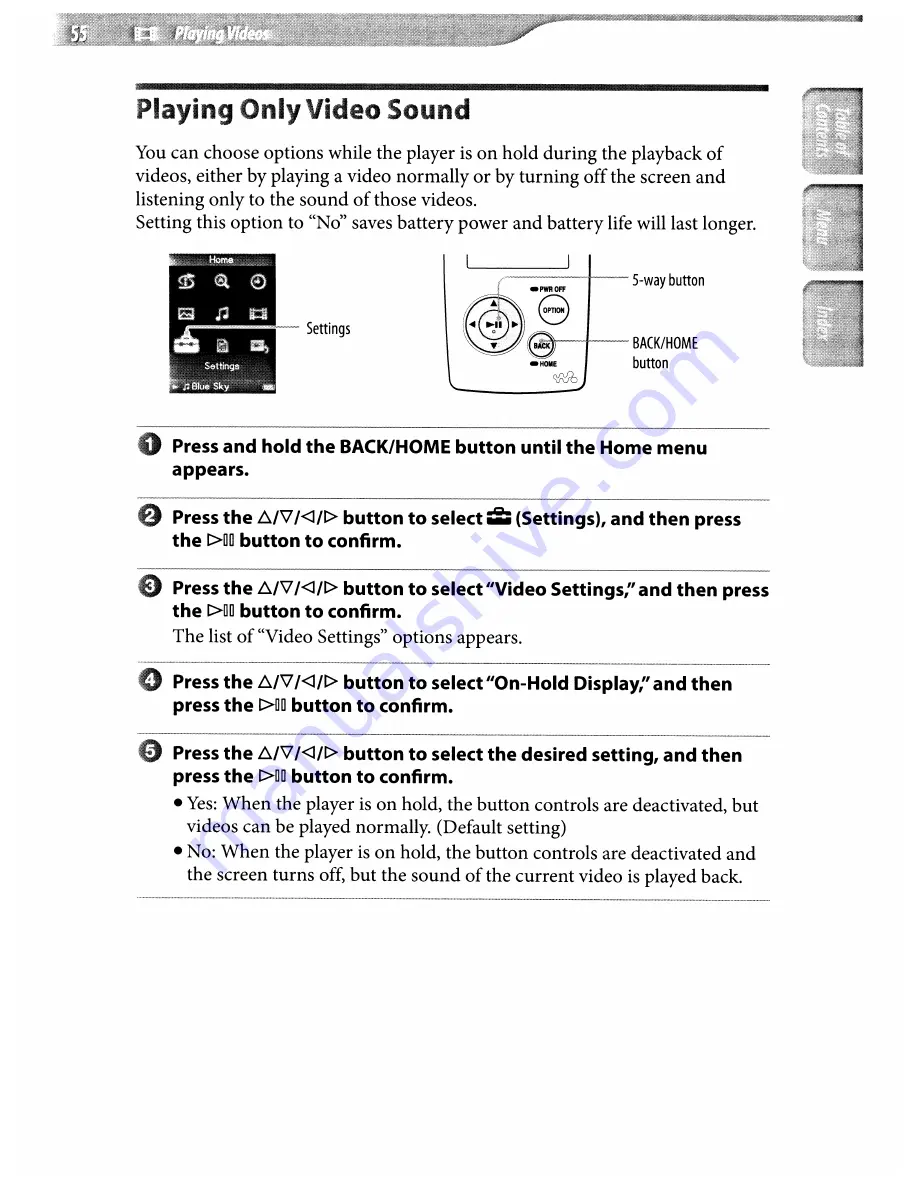 Sony Walkman NWZ-A815 Operation Manual Download Page 55