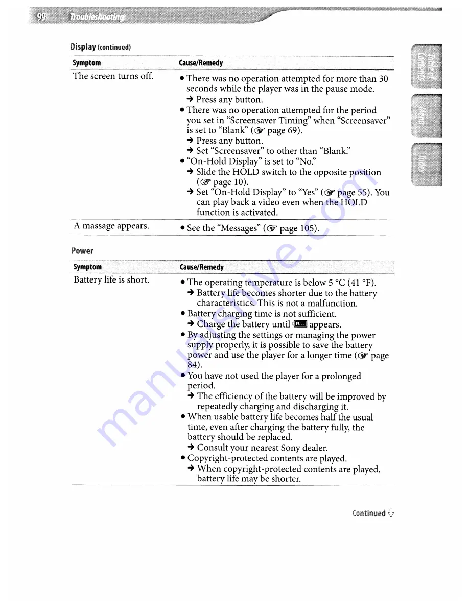 Sony Walkman NWZ-A815 Operation Manual Download Page 99