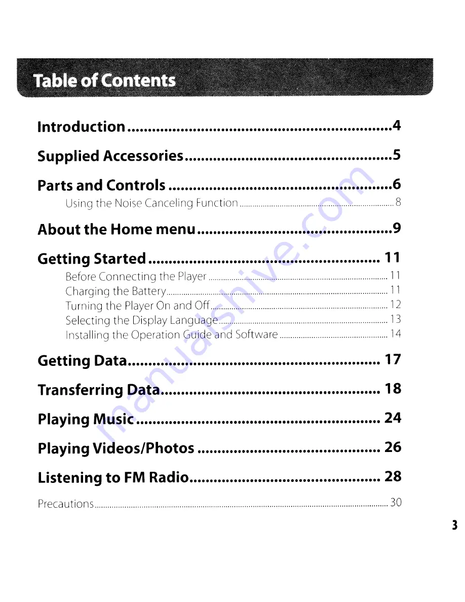 Sony Walkman NWZ-S715F Quick Start Manual Download Page 3