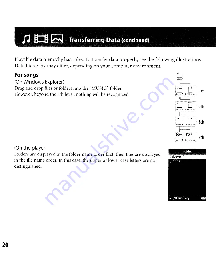 Sony Walkman NWZ-S715F Quick Start Manual Download Page 20