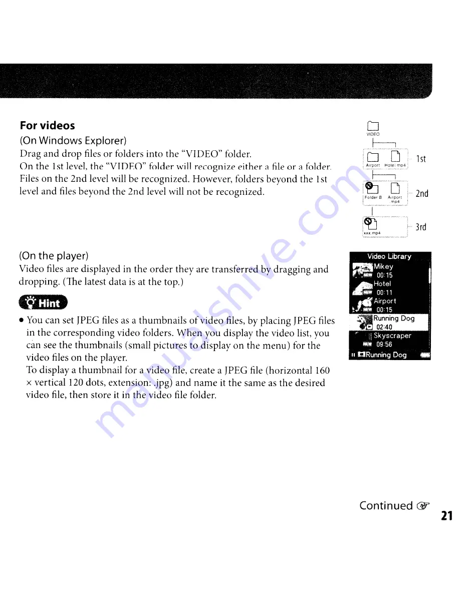 Sony Walkman NWZ-S715F Quick Start Manual Download Page 21