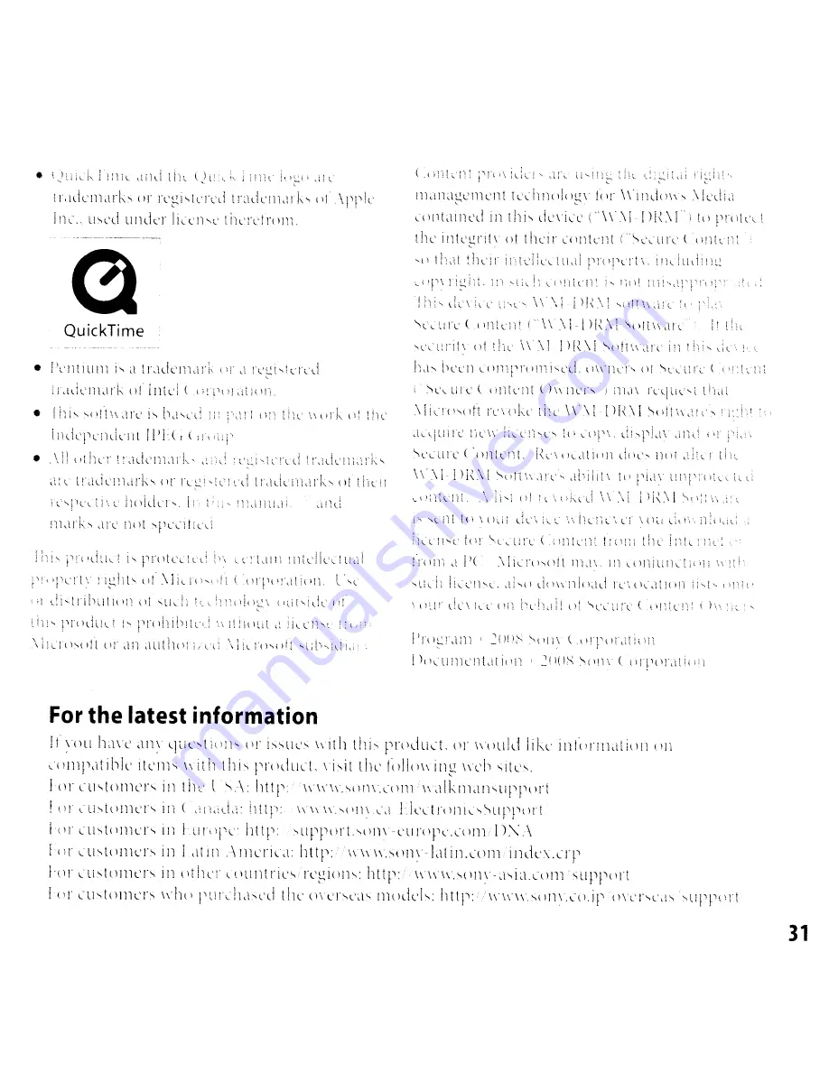 Sony Walkman NWZ-S715F Quick Start Manual Download Page 31