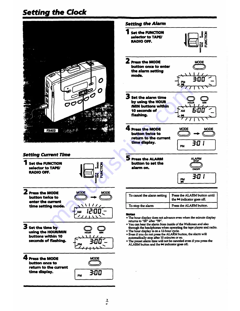 Sony Walkman WM-FX401 Operating Instructions Manual Download Page 2