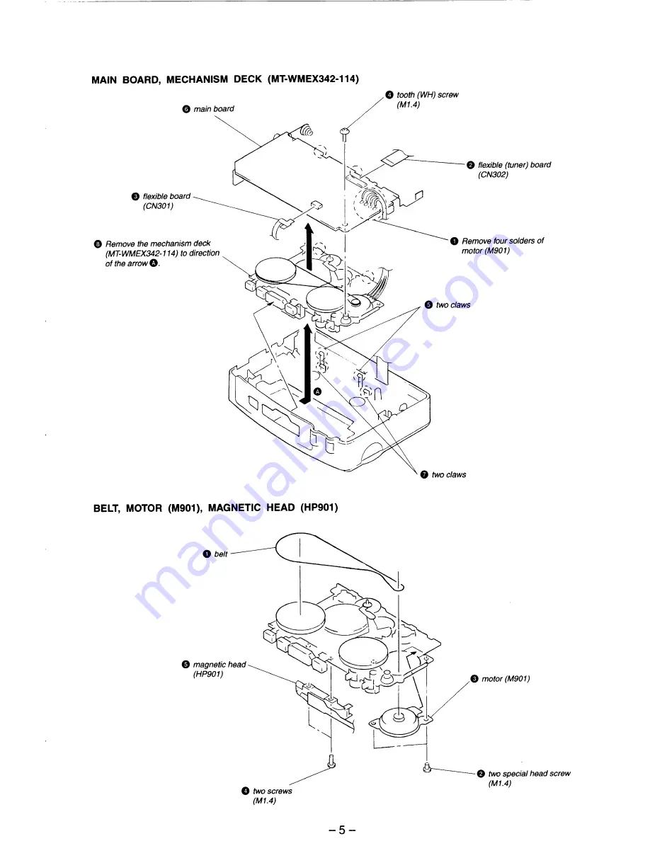 Sony Walkman WM-FX463 Service Manual Download Page 5