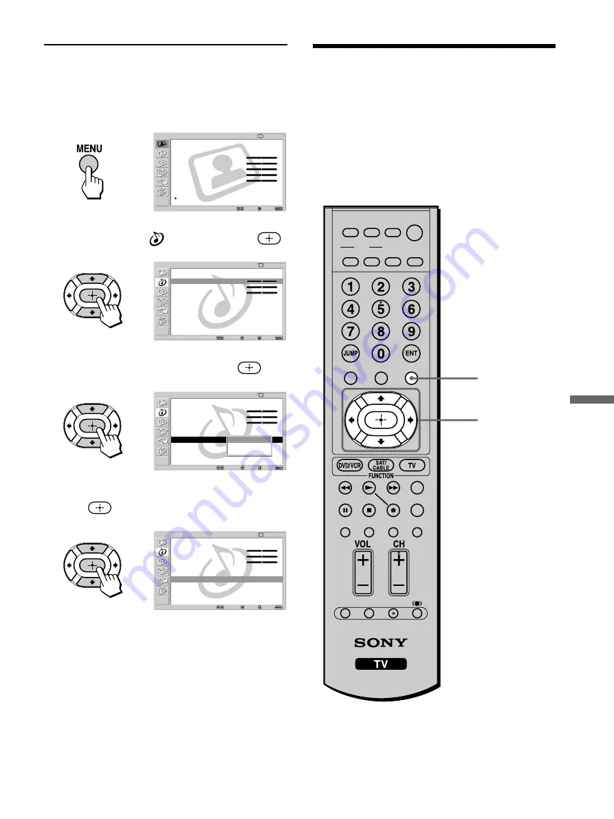 Sony WEGA KE-42M1 Operating Instructions Manual Download Page 63