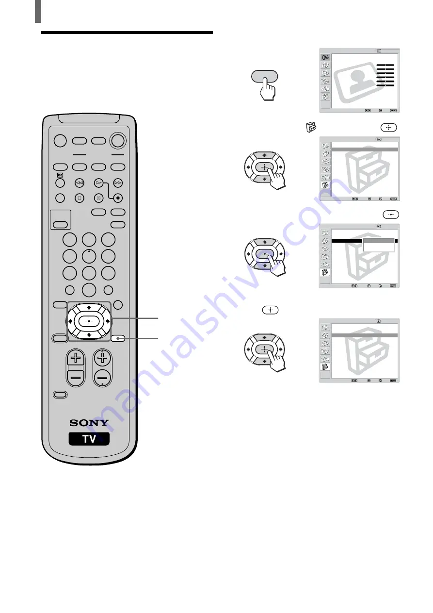 Sony WEGA KLV-23HR1 Operating Instructions Manual Download Page 22