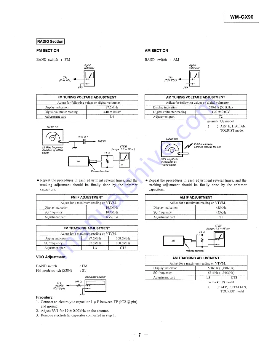 Sony WM-GX90 Service Manual Download Page 7