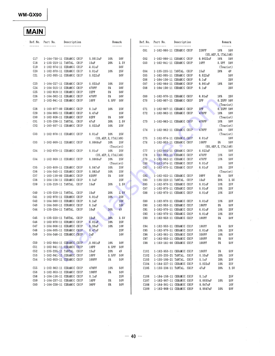 Sony WM-GX90 Service Manual Download Page 20