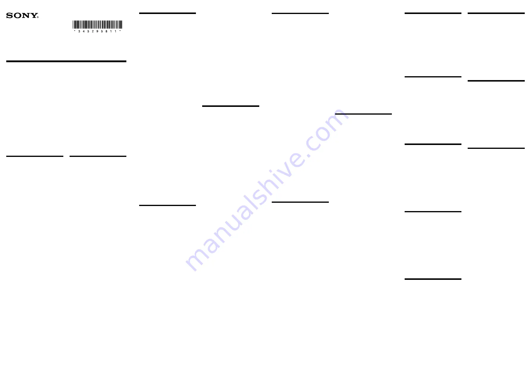 Sony WS-F100 Operating Instructions Download Page 1