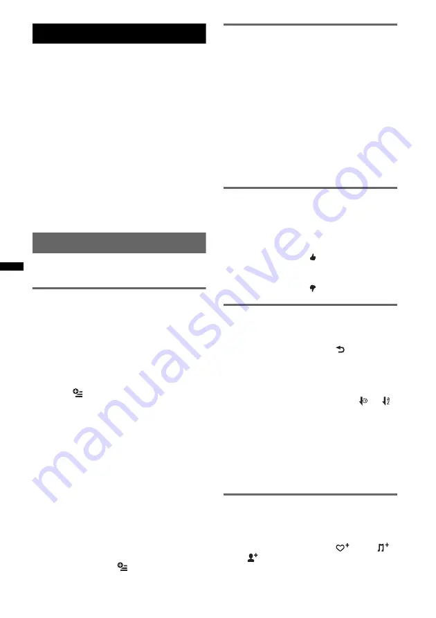 Sony XAV-701HD Operating Instructions Manual Download Page 44