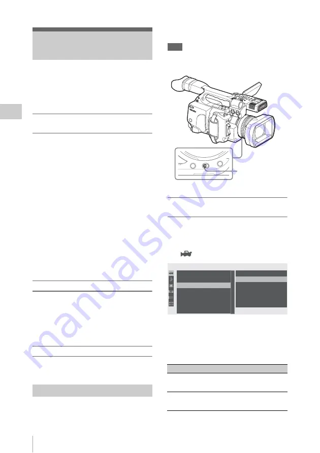 Sony XDCAM EX PMW-EX1 Operating Instructions Manual Download Page 42