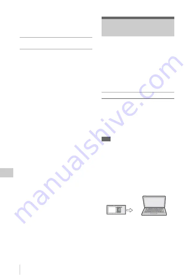 Sony XDCAM EX PMW-EX1 Operating Instructions Manual Download Page 110