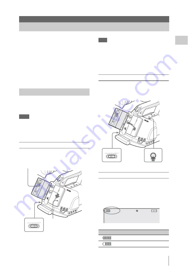 Sony XDCAM EX PMW-EX3 Operating Instructions Manual Download Page 27