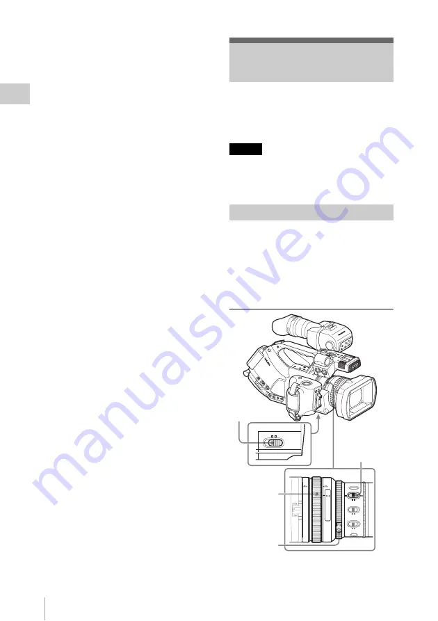 Sony XDCAM EX PMW-EX3 Operating Instructions Manual Download Page 34