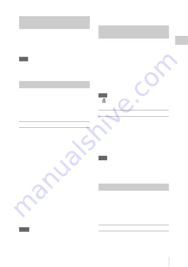 Sony XDCAM PMW-160 Operating Instructions Manual Download Page 23