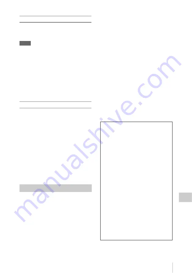 Sony XDCAM PMW-160 Operating Instructions Manual Download Page 127