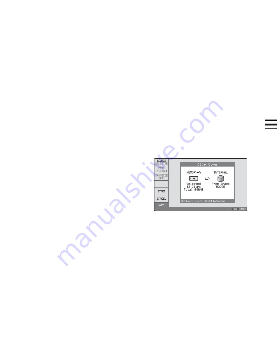 Sony XDS1000 Operation Manual Download Page 61