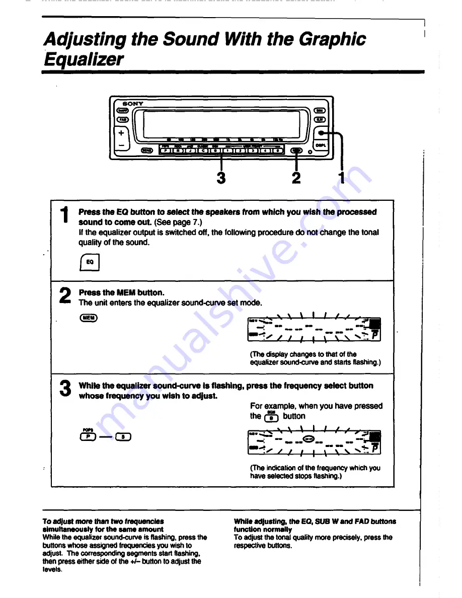 Sony XE-744 Operating Instructions Manual Download Page 8