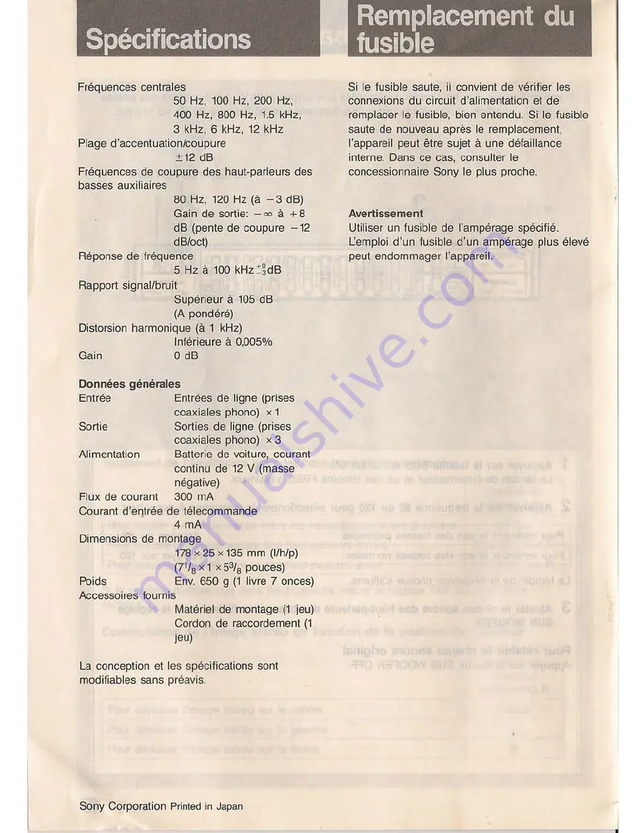 Sony XE-90MKII Operating Instructions Manual Download Page 16