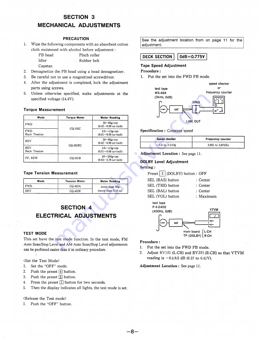 Sony XK-R100 Service Manual Download Page 8