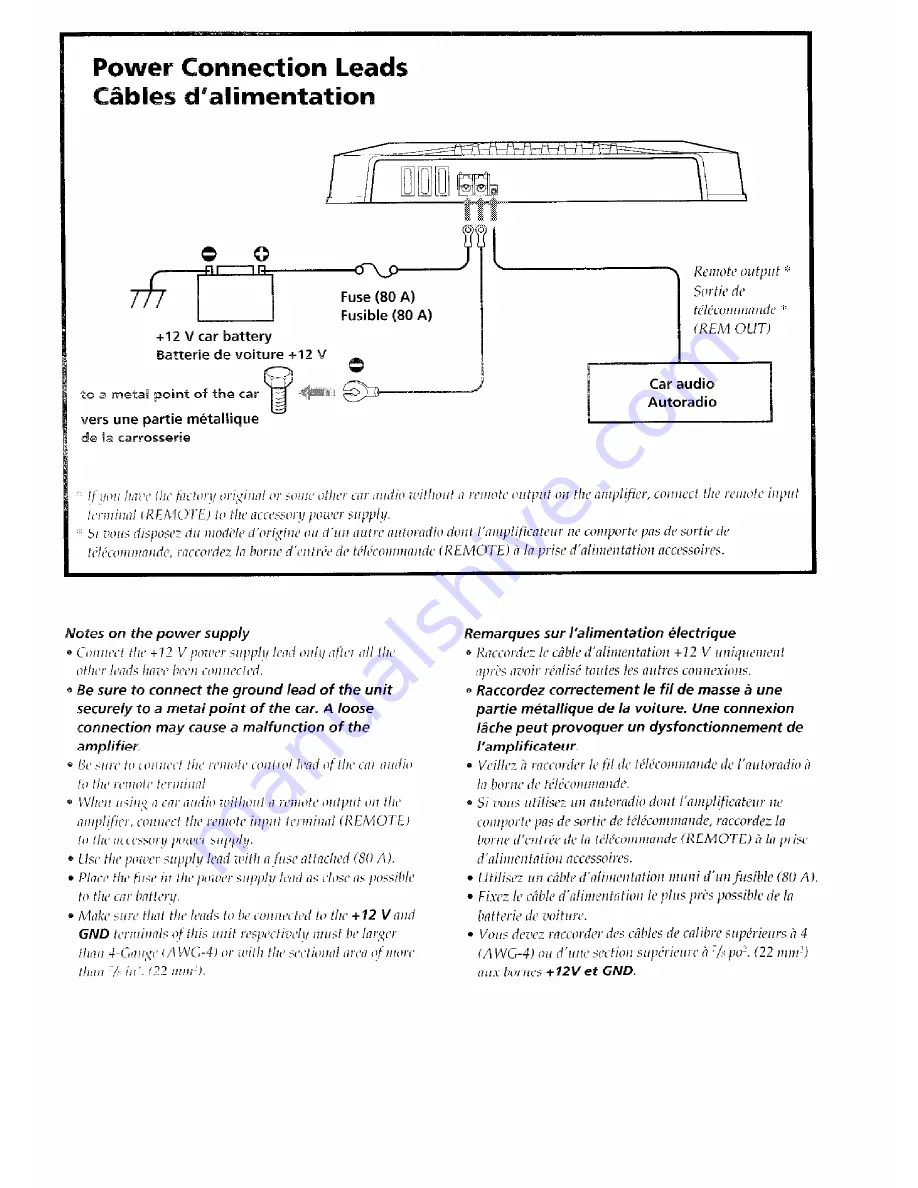 Sony XM-1600GSD Marketing Specifications, Connections Скачать руководство пользователя страница 3