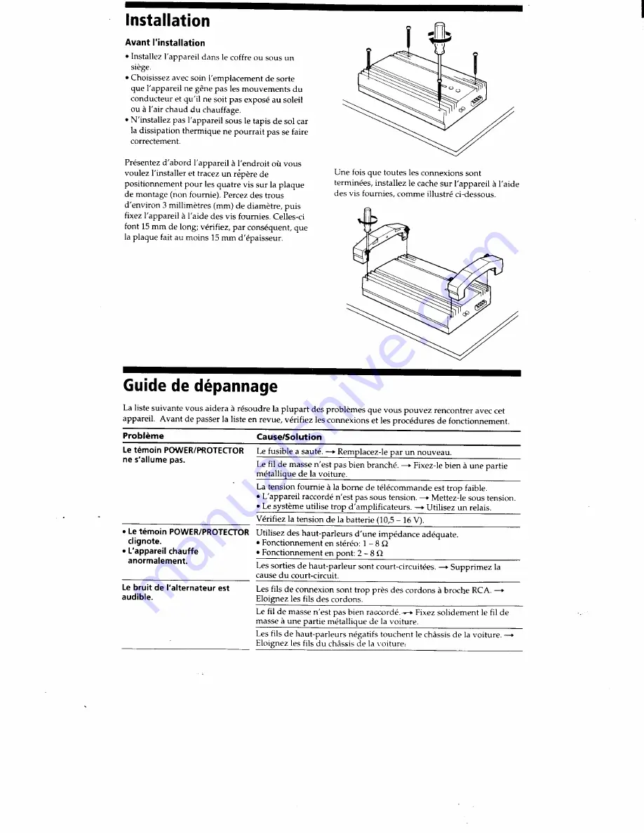 Sony XM-4026 Operating Instructions Manual Download Page 13